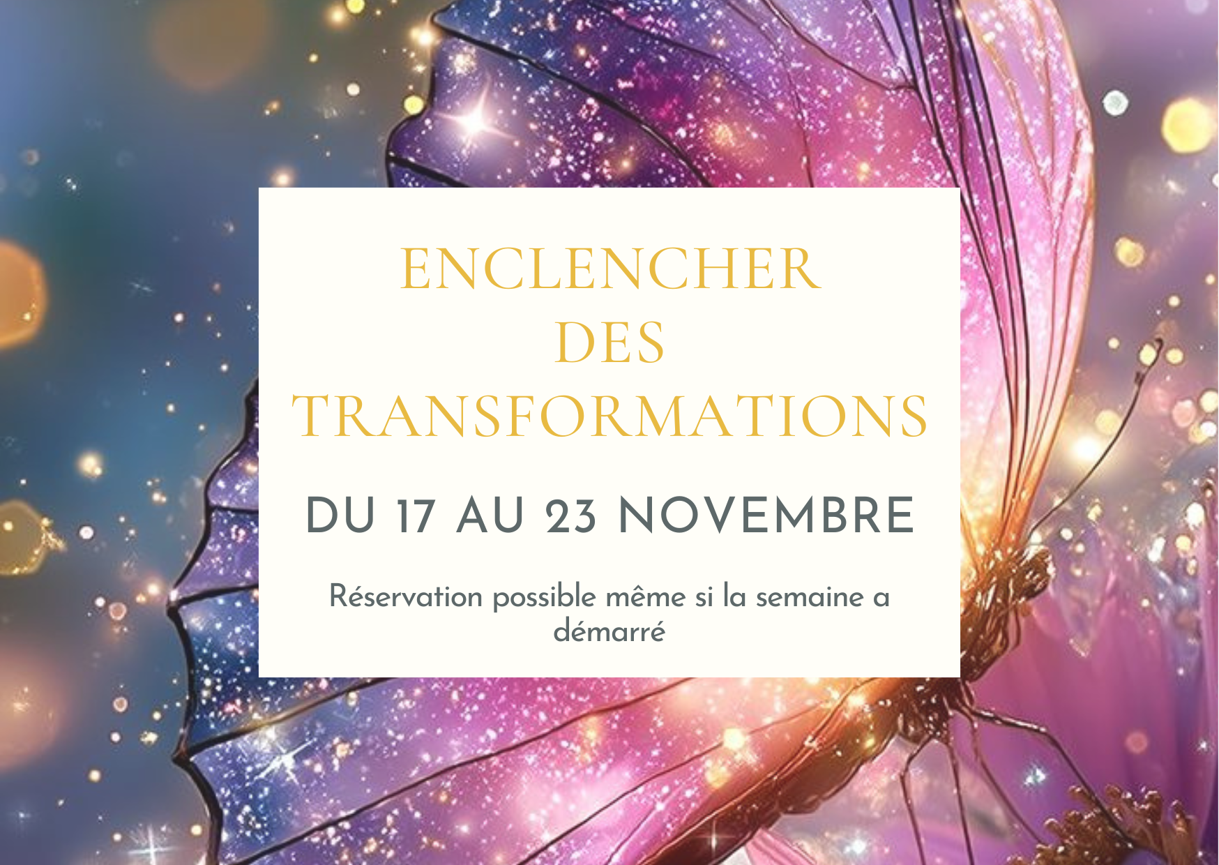 Soin "Enclencher des transformations"